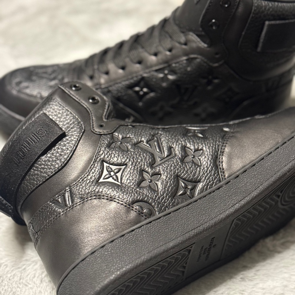 Louis Vuitton Monogram Black High-Top Sneakers